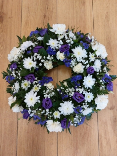 Classic Purple And White Wreath