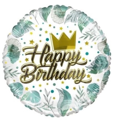 Happy Birthday Crown Balloon