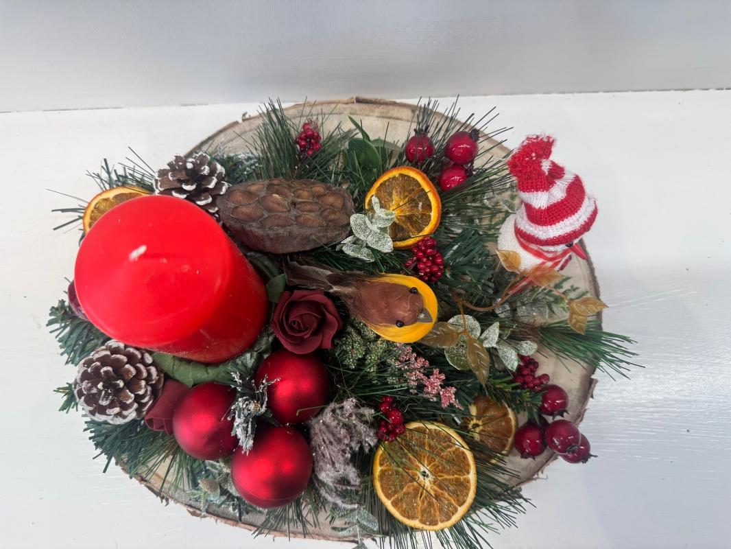 Artificial Christmas Table Arrangement 2