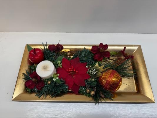 Artificial Christmas Table Arrangement 7