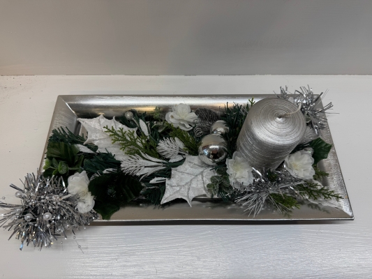 Artificial Christmas Table Arrangement 8