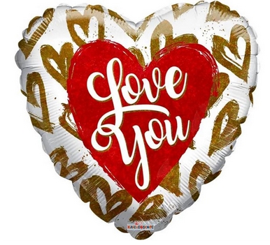 I Love You White Heart Balloon