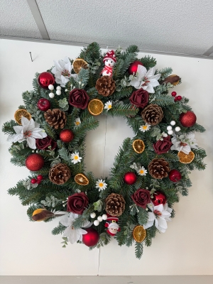 Large Artificial Pine Cone Christmas Wreath