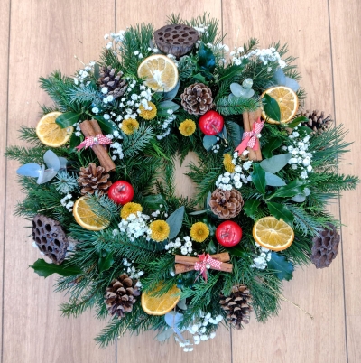 Grave Christmas Wreath