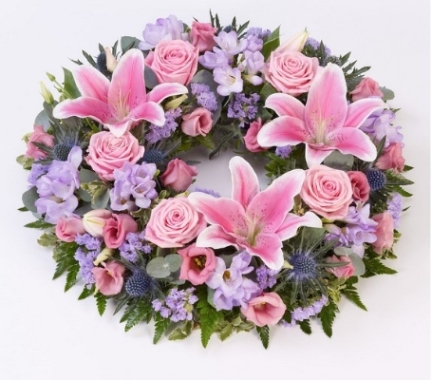 Rose and Lily Wreath