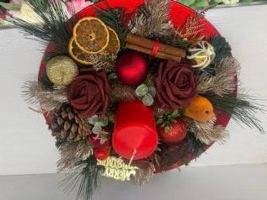 Artificial Christmas Table Arrangement