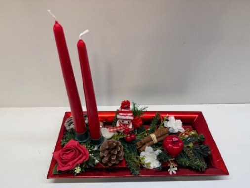 Artificial Christmas Table Arrangement 4