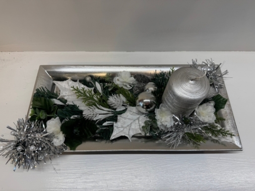 Artificial Christmas Table Arrangement 8
