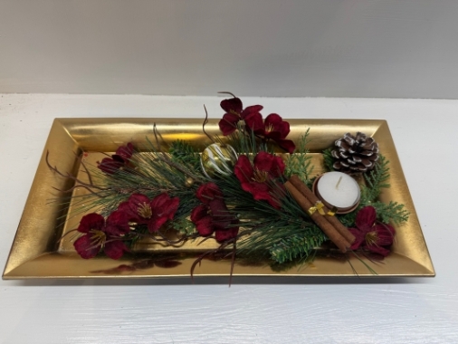 Artificial Christmas Table Arrangement 9