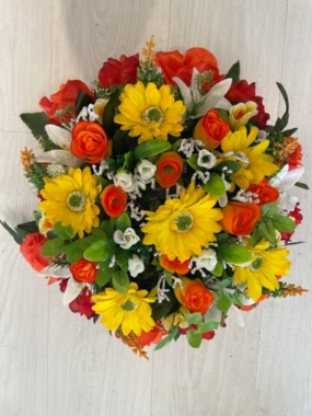 Large Orange, Yellow & White Posy